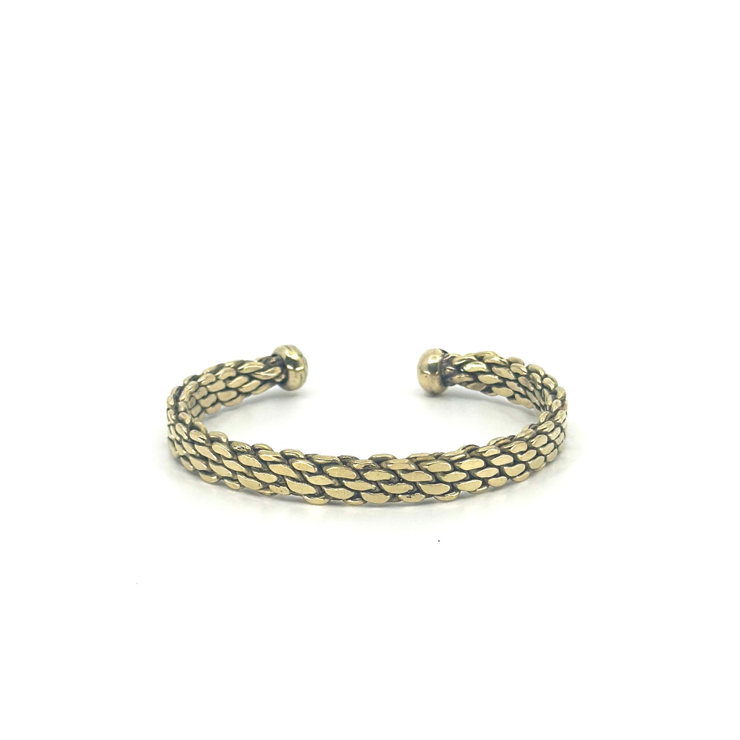 Messing gevlochten half ronde armband Marrakech
