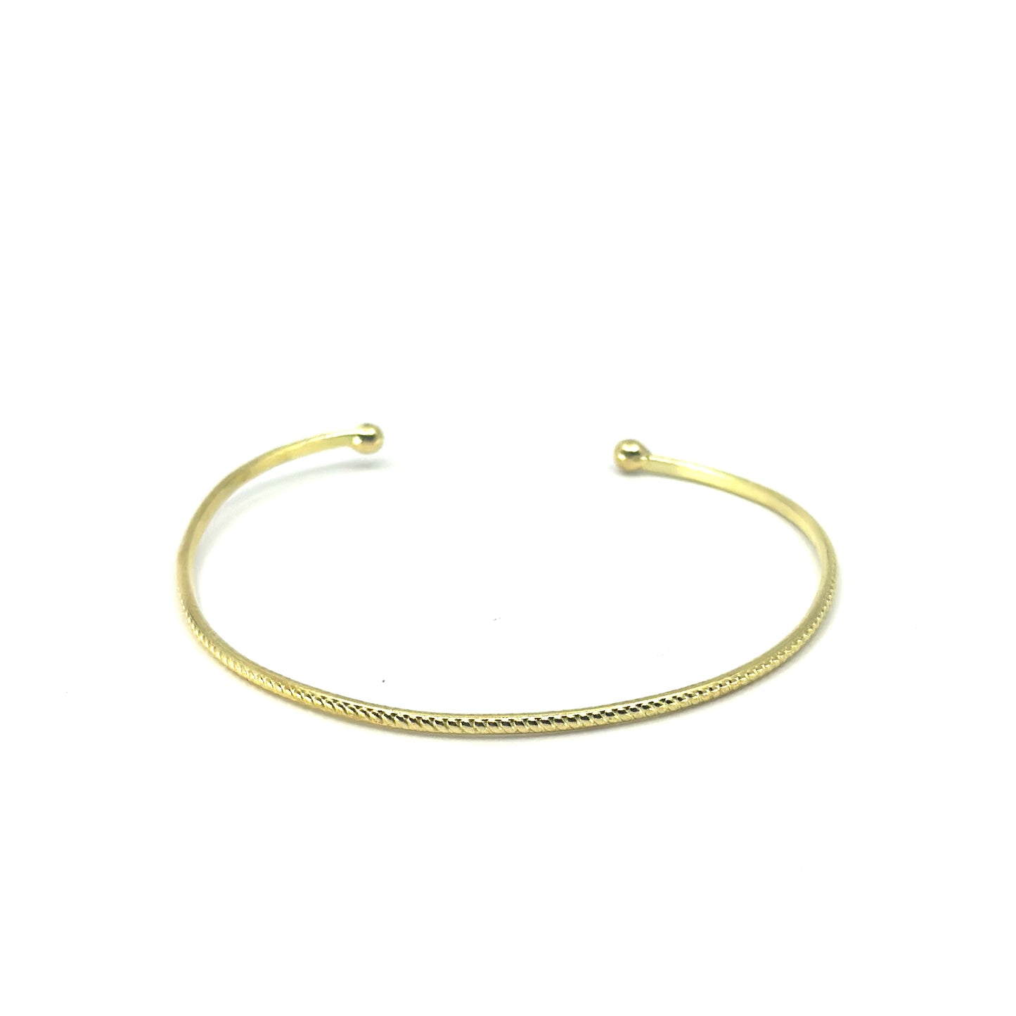 Messing armbandje half rond met patroon