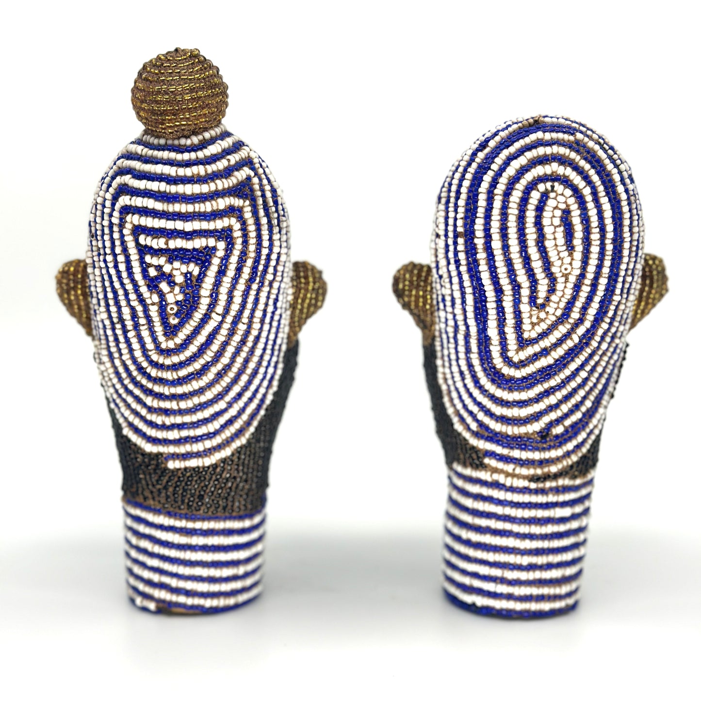 Set Afrikaanse kralen hoofdjes, Bamileke
