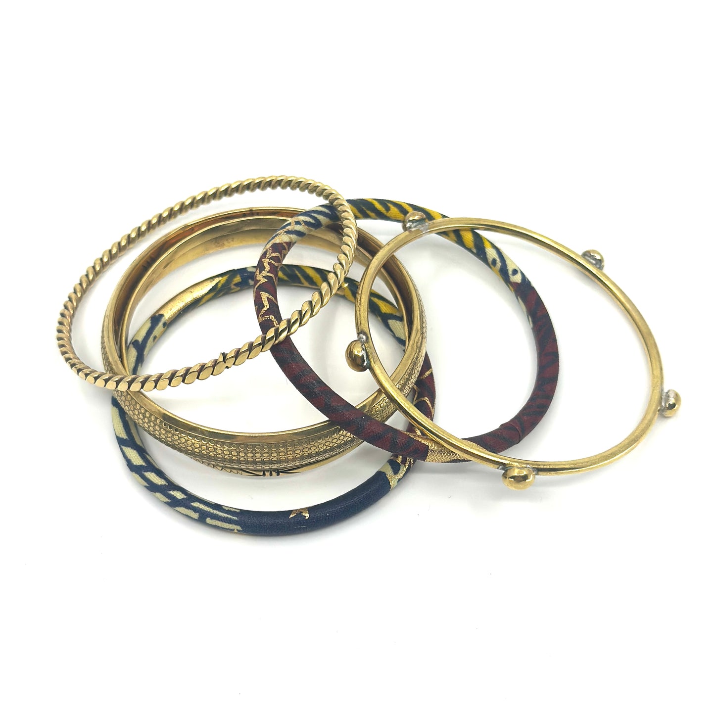 Handgemaakte armband met stof bekleed