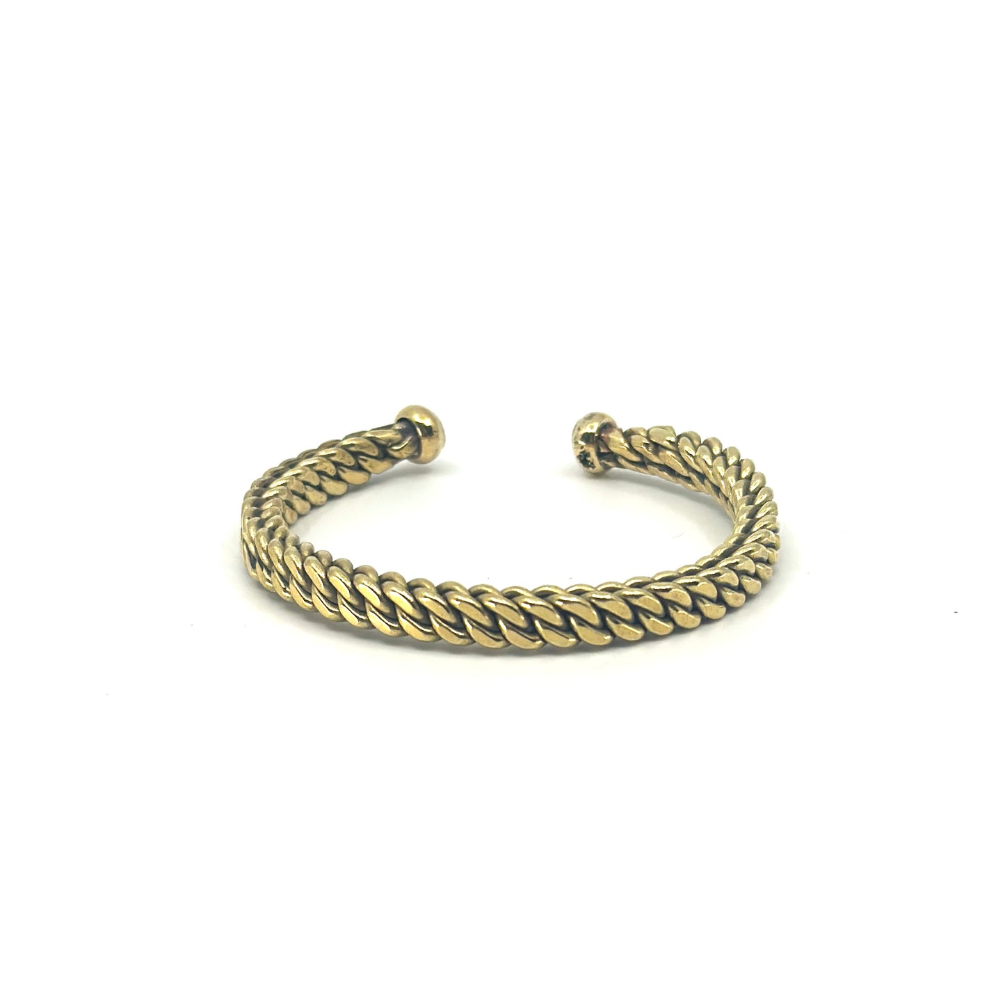 Messing gevlochten half ronde armband Marrakech