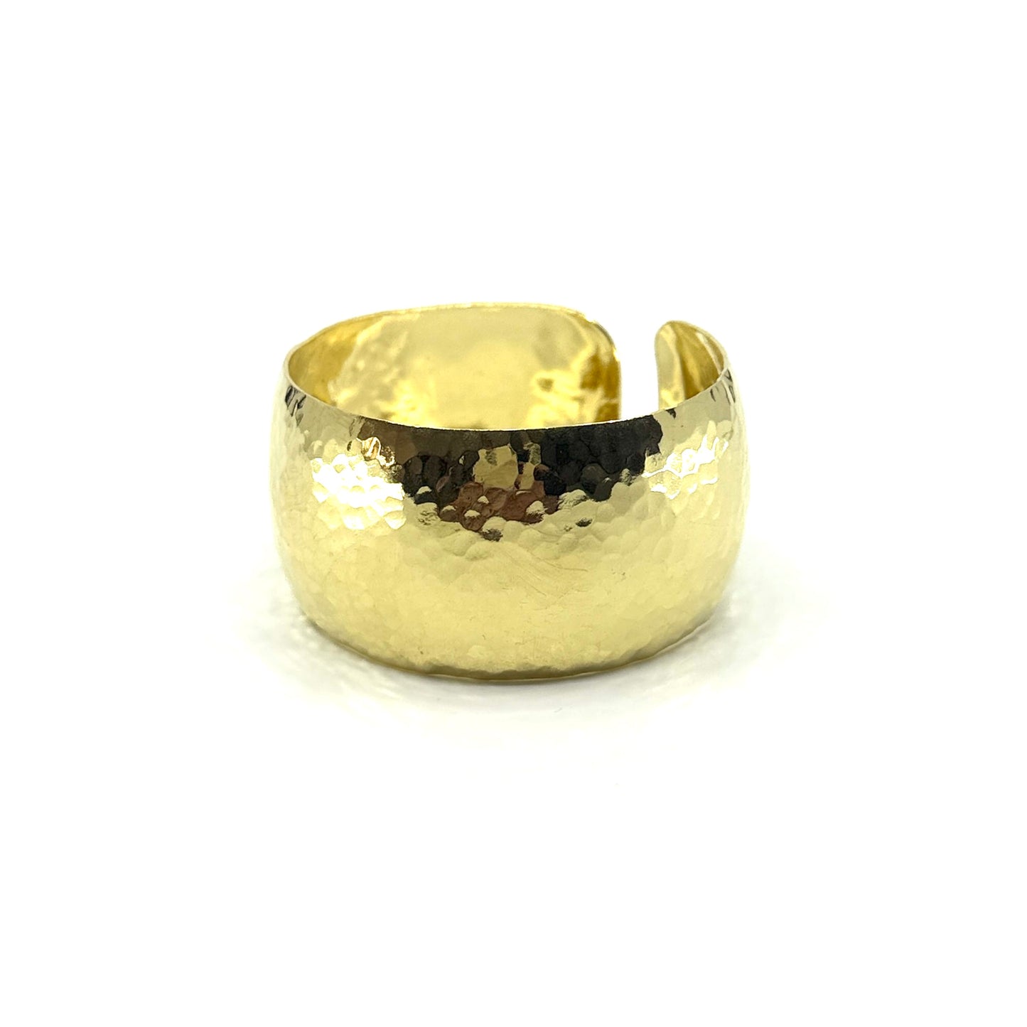 Messing gehamerde armband