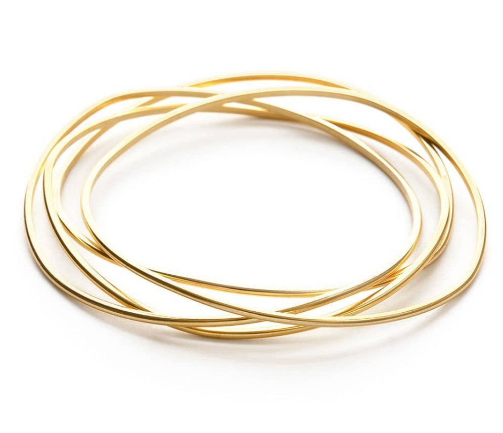 Vergulde Wave armbanden set