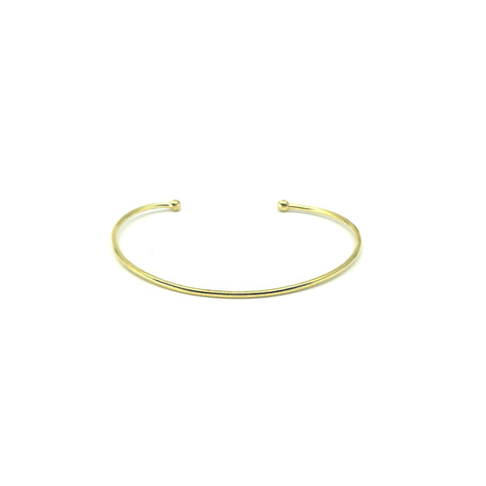 Messing armbandje halfrond glad